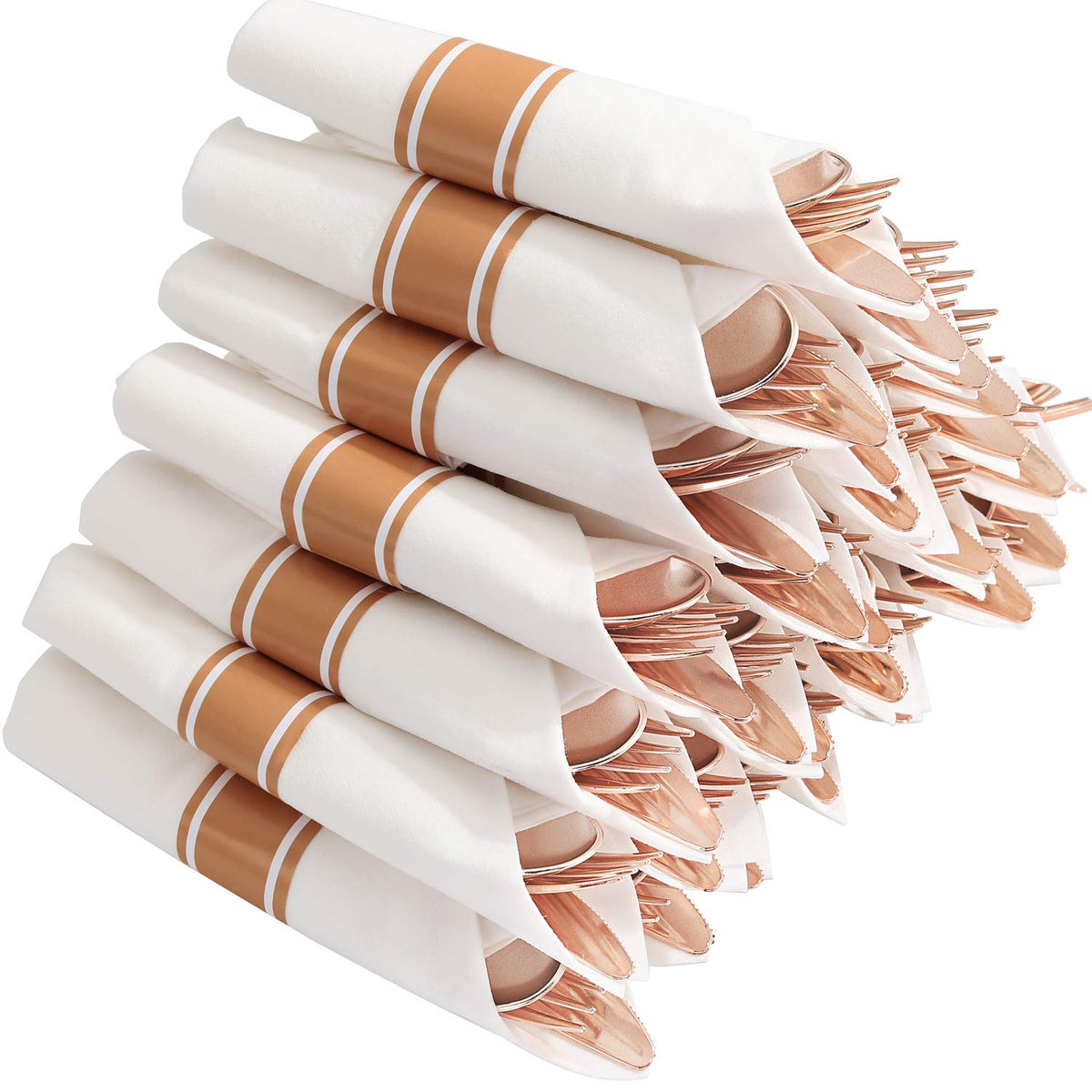 Pre-Rolled Disposable Plastic Cutlery Set for Parties