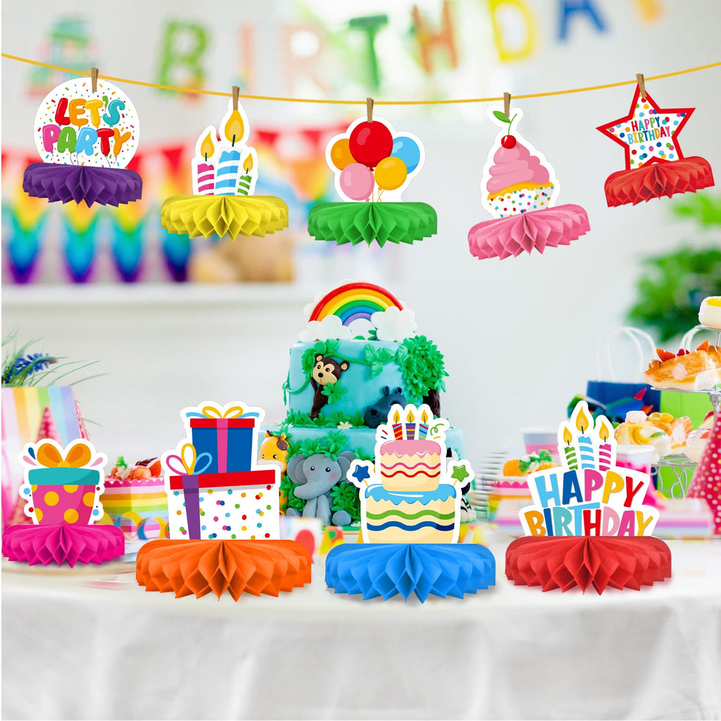 Kids' Birthday Honeycomb Centerpiece Table Decoration Set