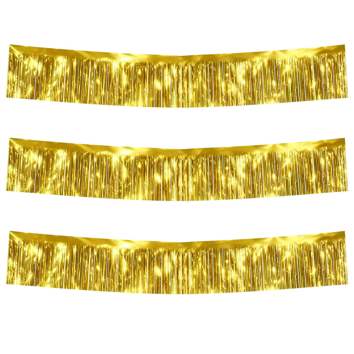 3-Pack 30FT Metallic Foil Fringe Garland Streamers