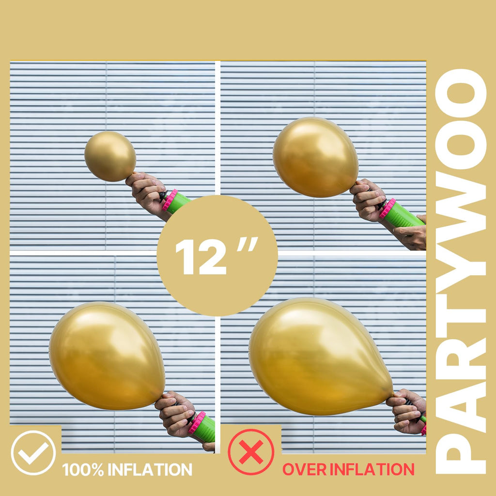 PartyWoo 65-Pack Balloons for Birthdays & Baby Showers