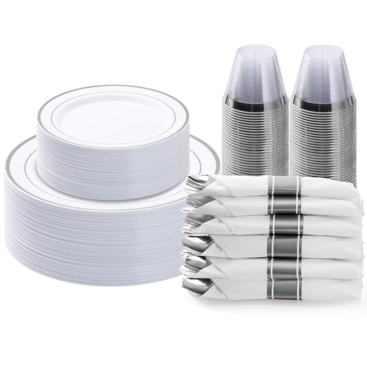 BESTVIP Disposable Party Dinnerware Set for Celebrations