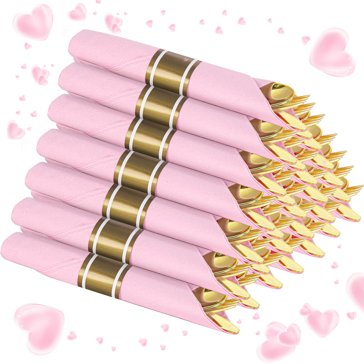 Pre-Rolled Disposable Plastic Cutlery Set for Parties