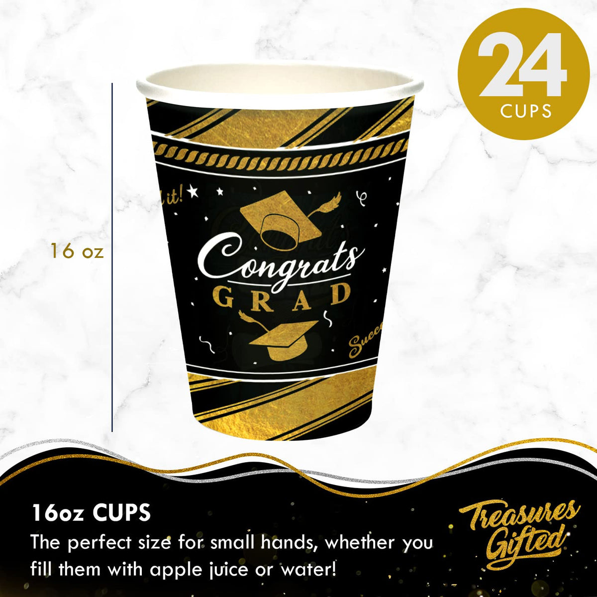 Treasures Gifted 2026 Gold Graduation Tableware Set for 24