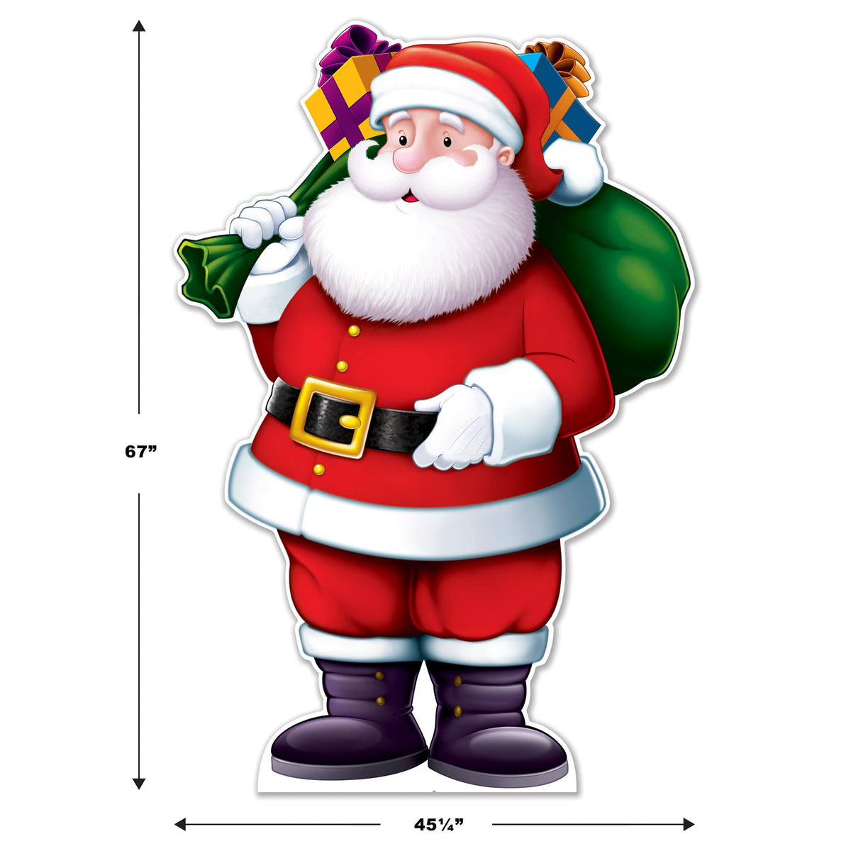 Beistle Santa Claus Cardboard Photo Prop with Easel Stand
