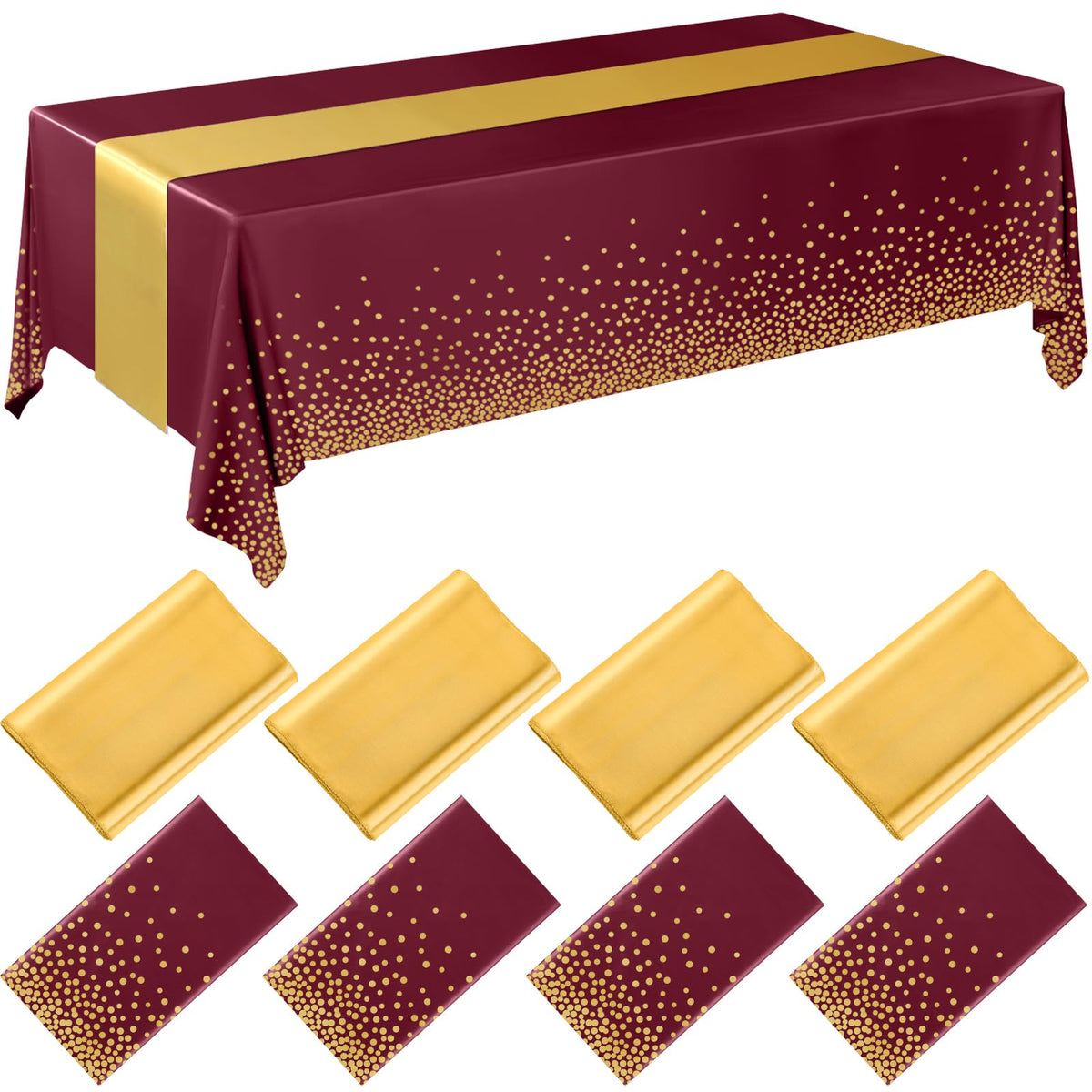 Breling Tablecloths & Table Runner Set for Party Tables