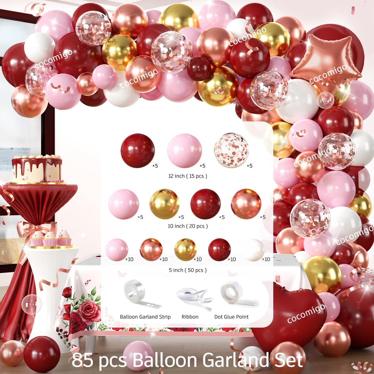Birthday Flower Balloon Arch for Party Decorations