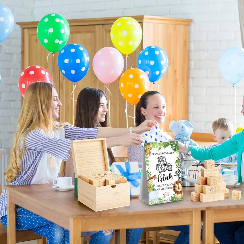 Marsui 136-Piece Baby Shower Game & Decorating Blocks Kit