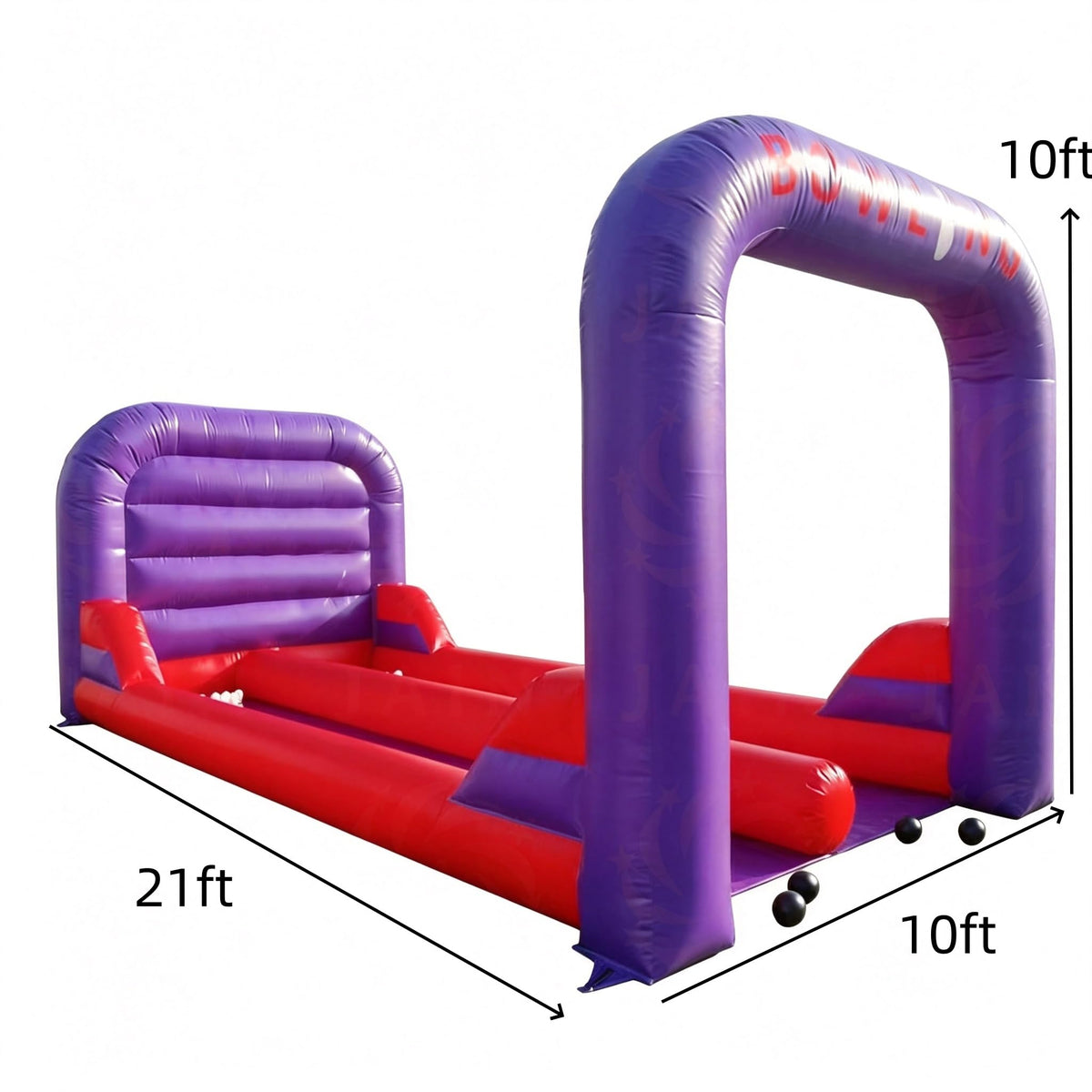younghome 21FT Inflatable Dual-Lane Bowling Game Set