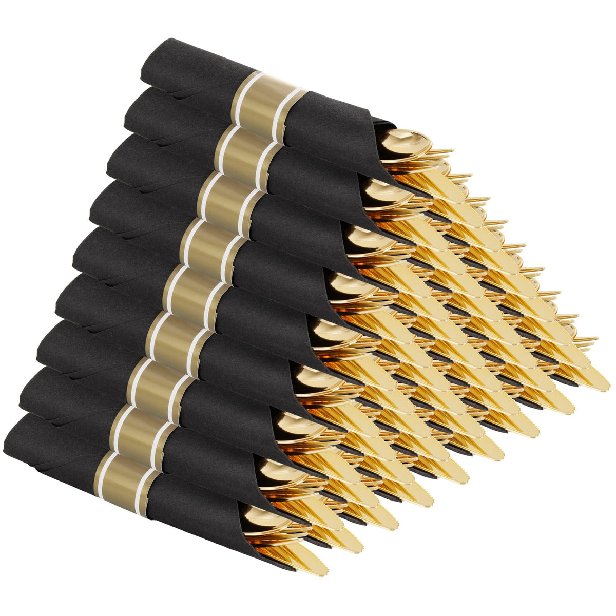 Pre-Rolled Disposable Plastic Cutlery Set for Parties