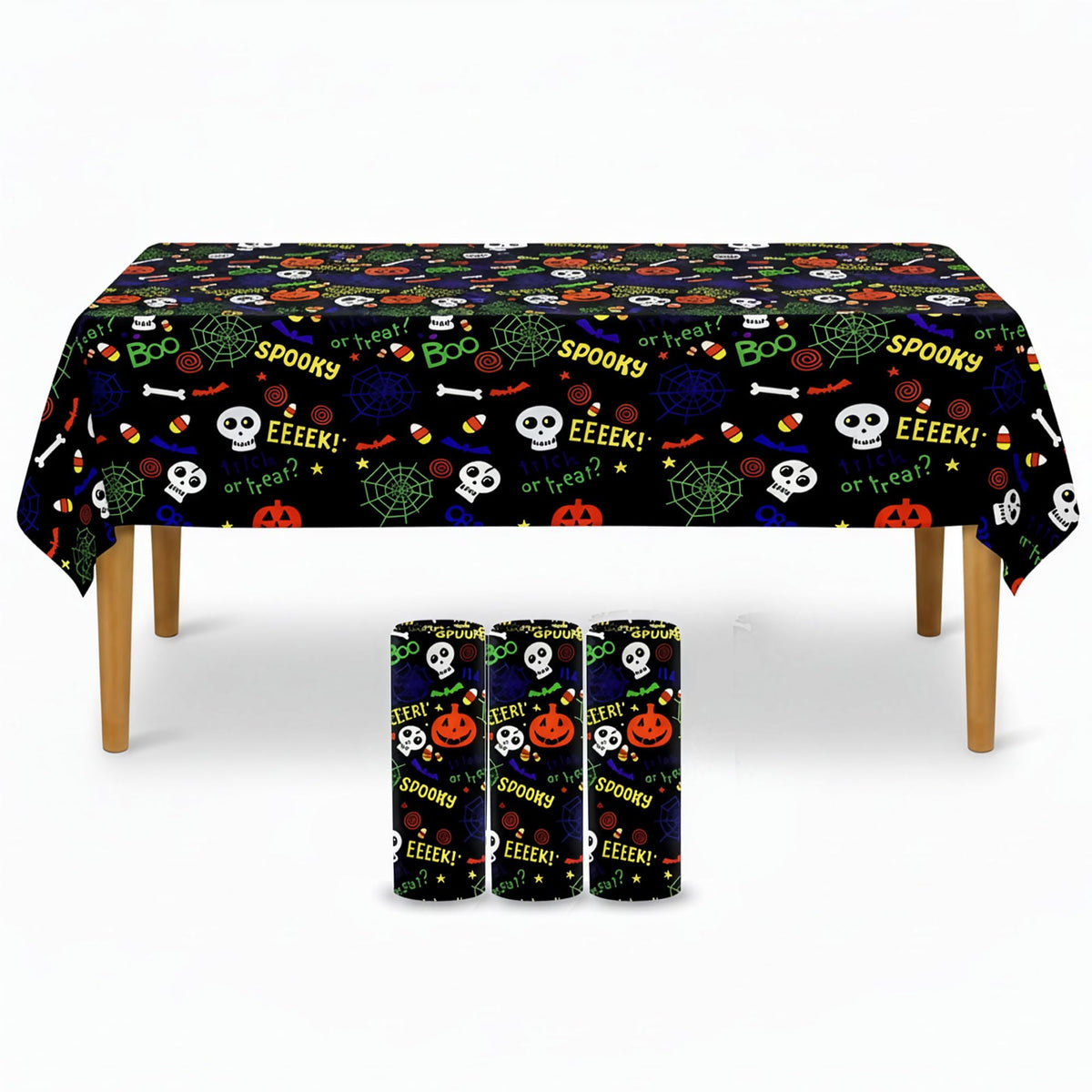 KatchOn Halloween Plastic Table Cover for Indoor Parties