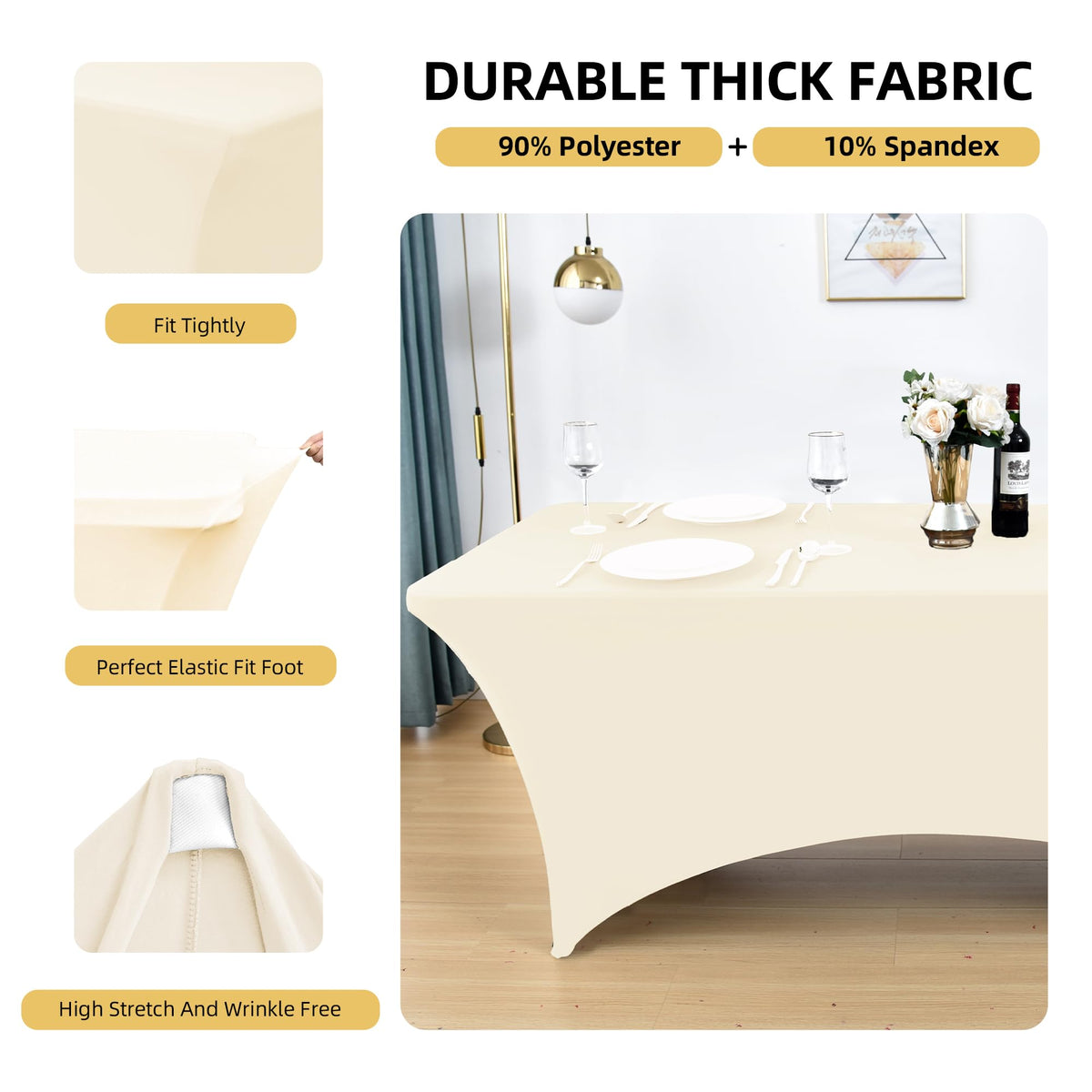 ZarzaaSik Spandex Table Cover for Parties & Events