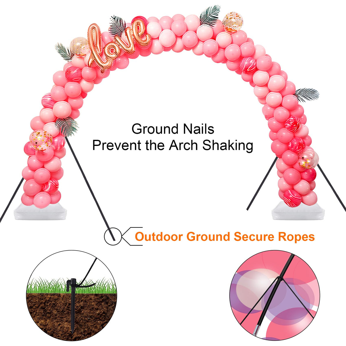 Chamvis 9FT x 10FT Adjustable Balloon Arch Stand Kit