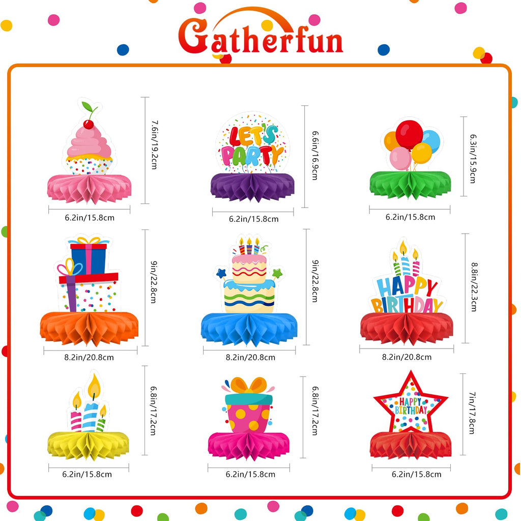 Kids' Birthday Honeycomb Centerpiece Table Decoration Set