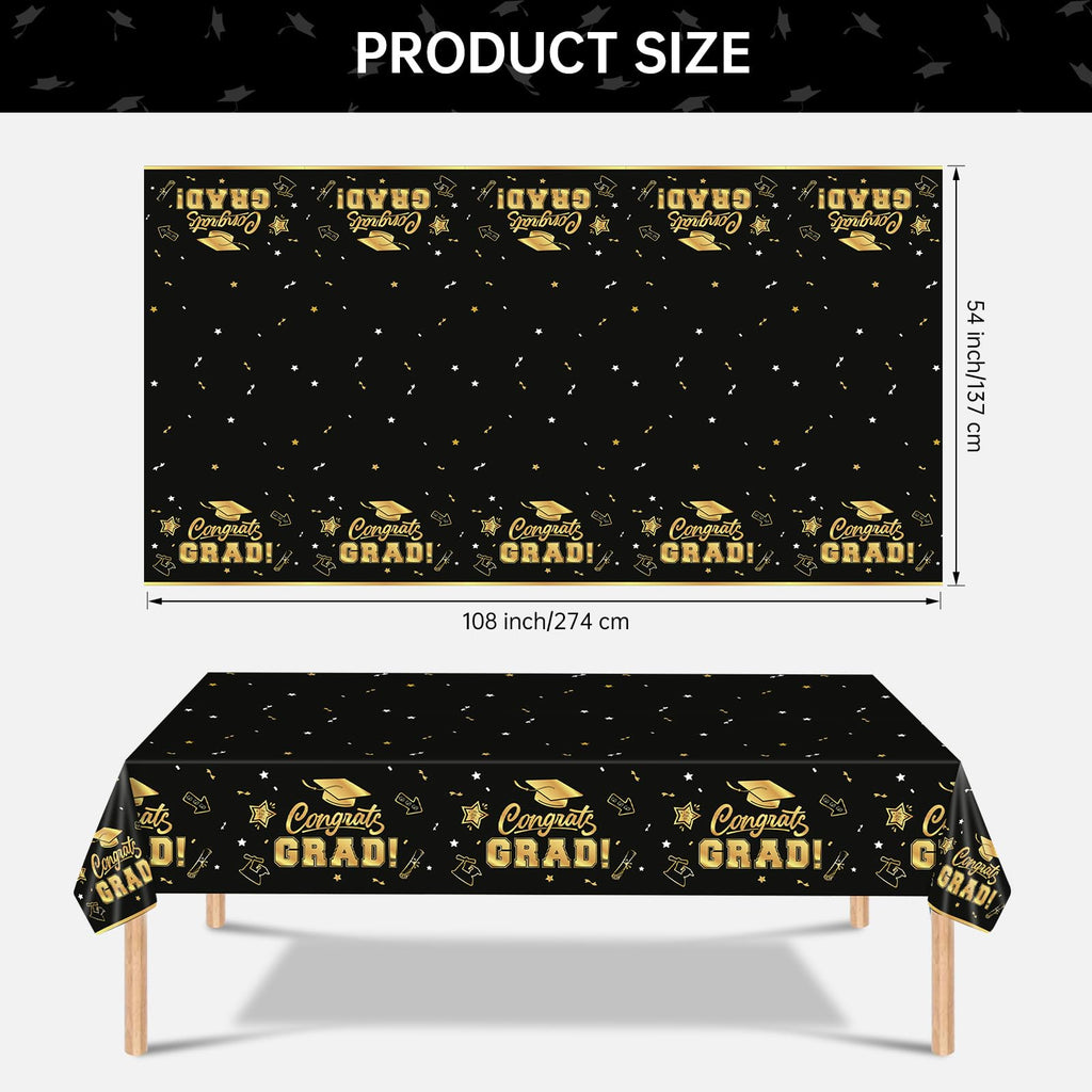 Litmitfu 2-Pack Class of 2026 Graduation Tablecloths