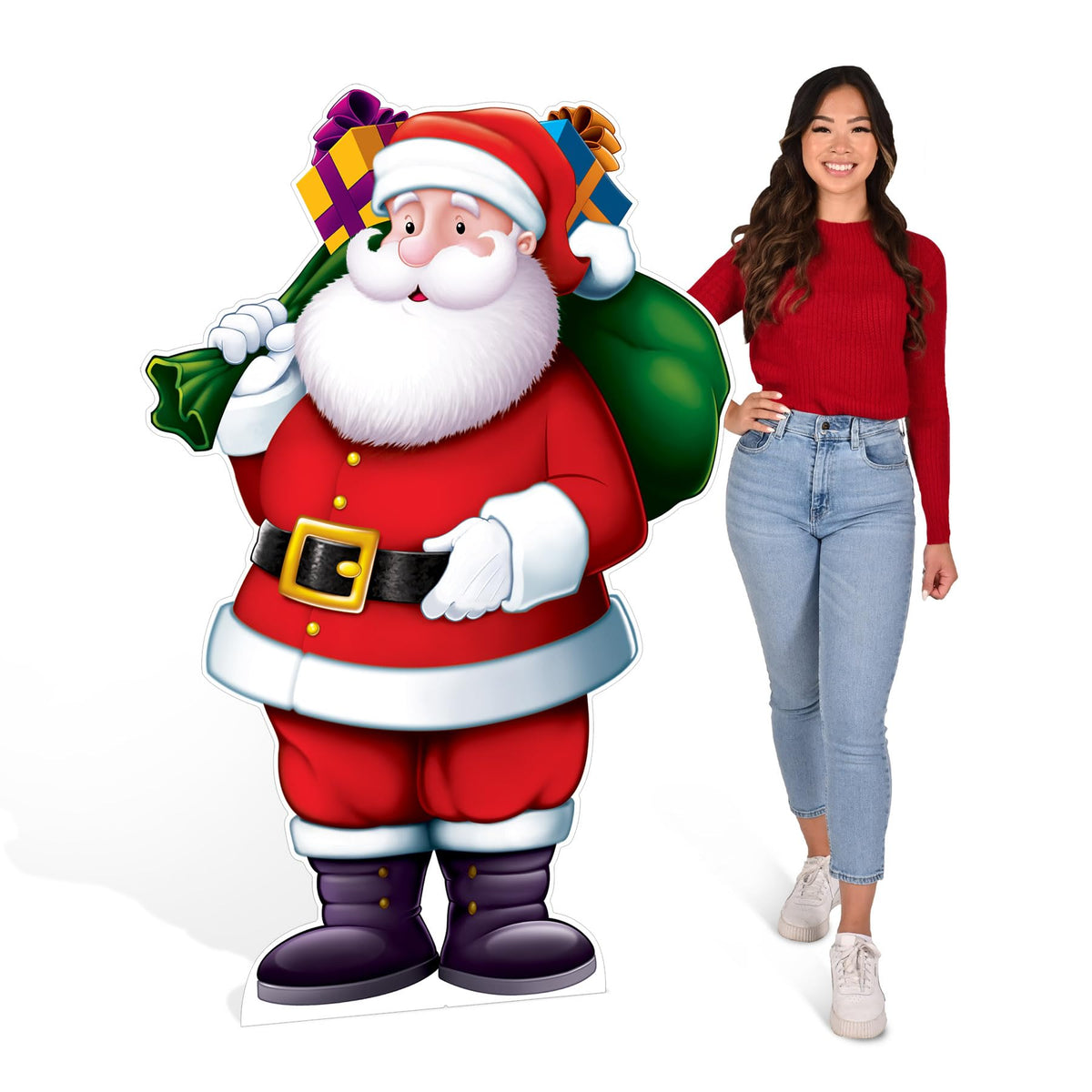 Beistle Santa Claus Cardboard Photo Prop with Easel Stand