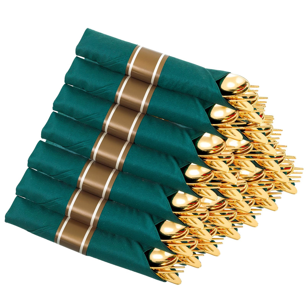 Pre-Rolled Disposable Plastic Cutlery Set for Parties