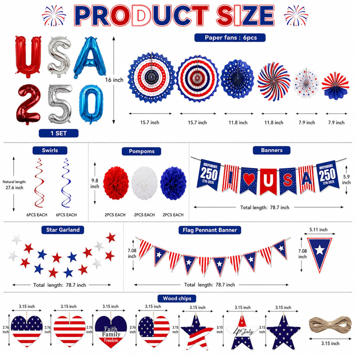 Party Decorations Kit for Birthdays and Celebrations