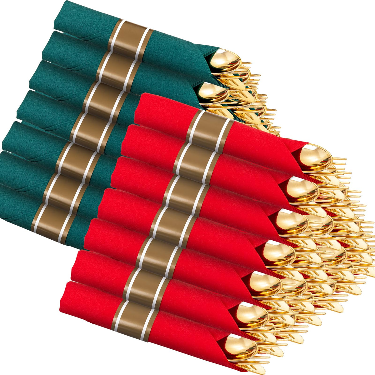 Pre-Rolled Disposable Plastic Cutlery Set for Parties