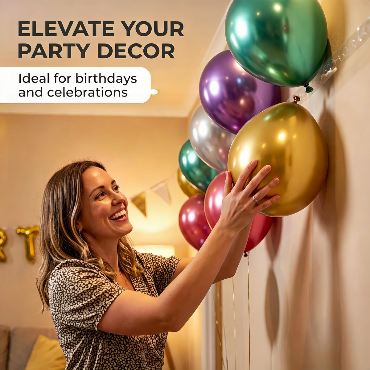 100-Pack 12-Inch Metallic Rose Gold Balloons for Parties