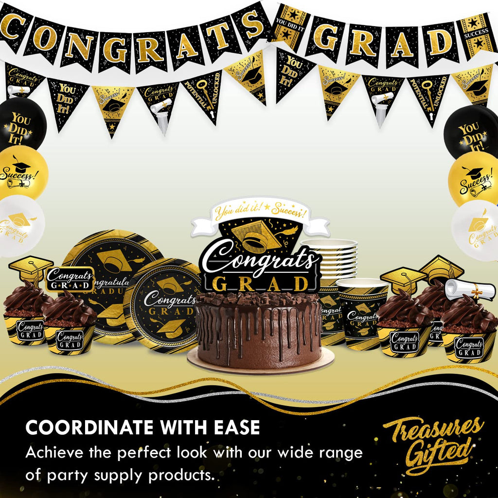Treasures Gifted 2026 Gold Graduation Tableware Set for 24
