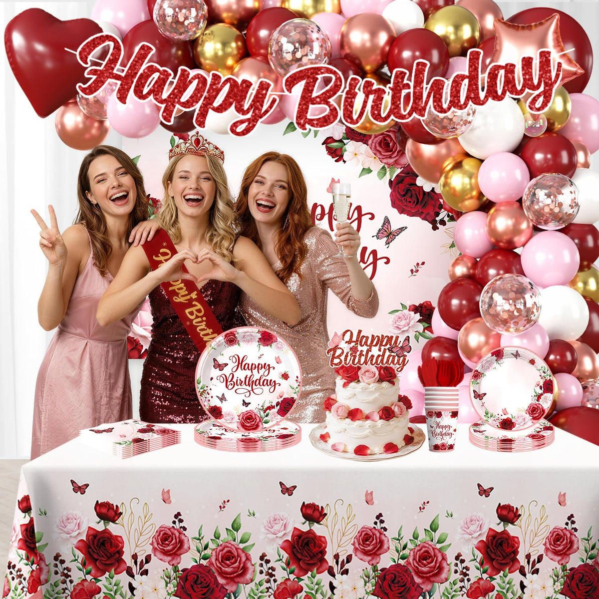 Birthday Flower Balloon Arch for Party Decorations