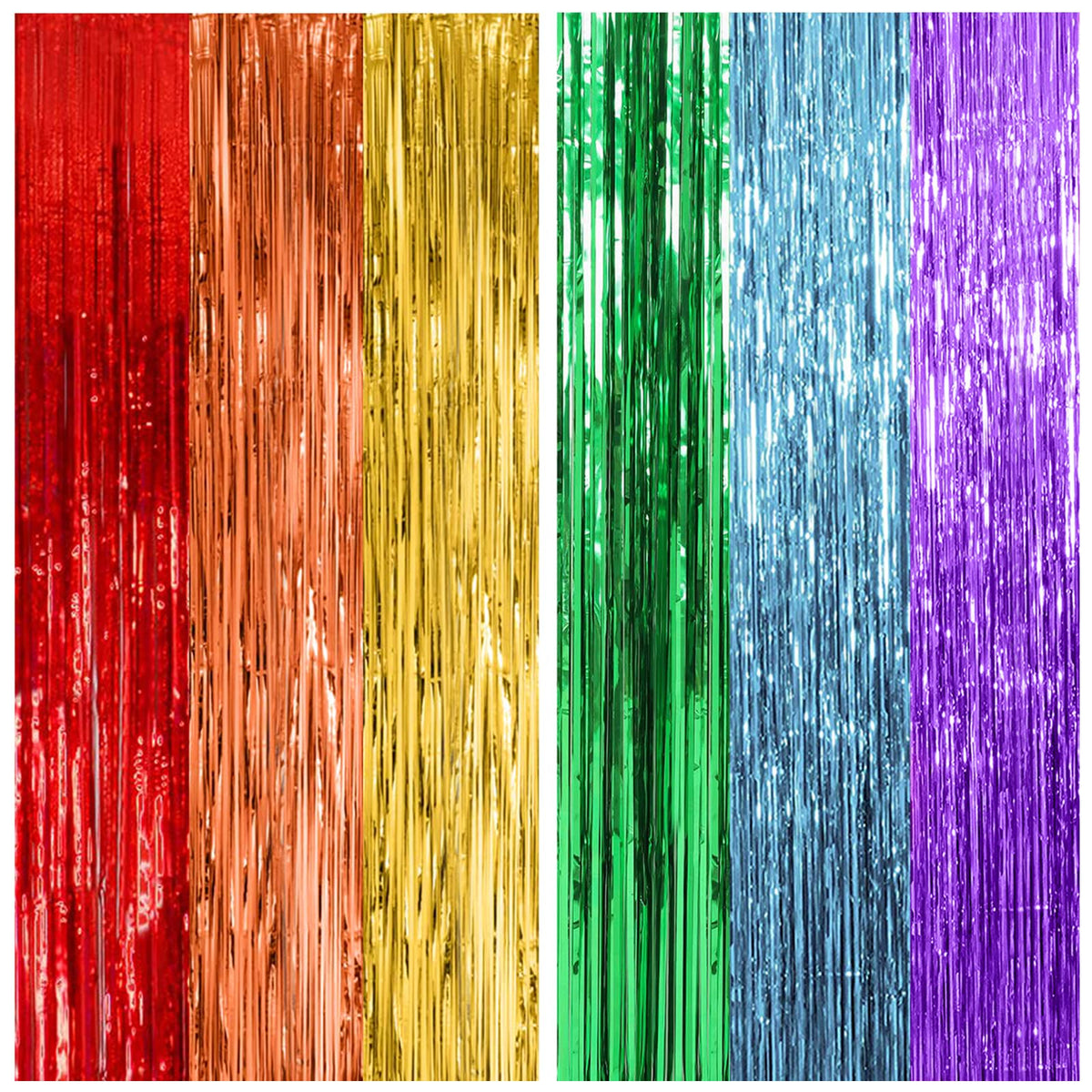 Tinsel Foil Fringe Backdrop Curtains for Party Photo Booths