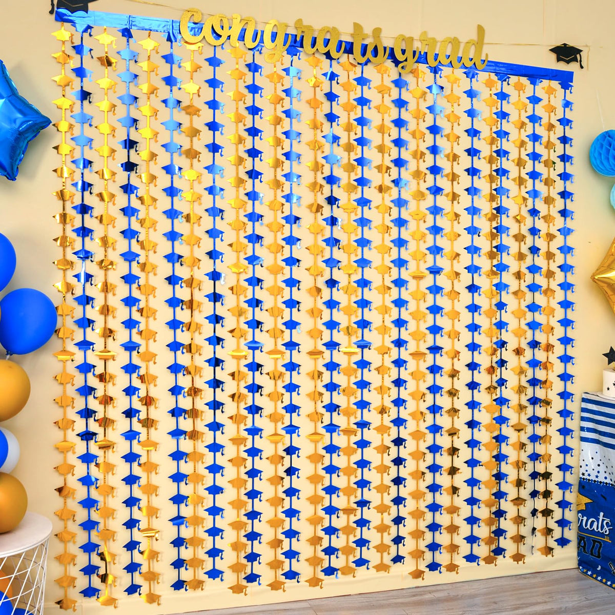 Mega-L Foil Fringe Curtains for Party Photo Backdrops