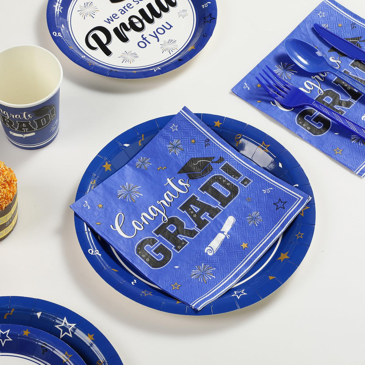 FunnyPars Graduation Party Supplies for 25 or 50 Guests