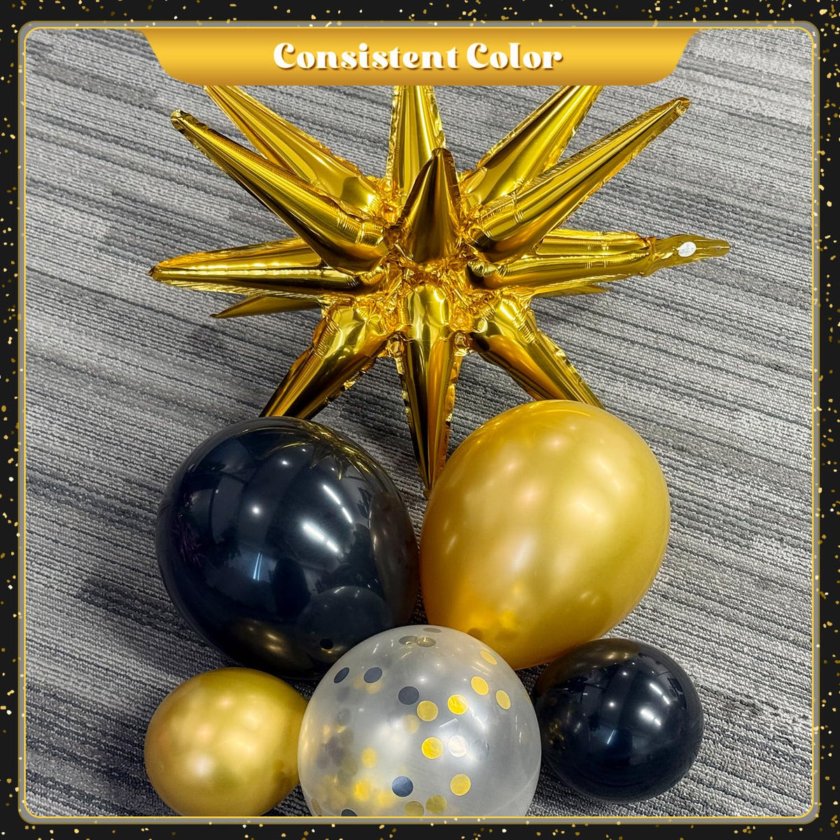 140-Piece Confetti & Star Balloon Garland Arch Kit