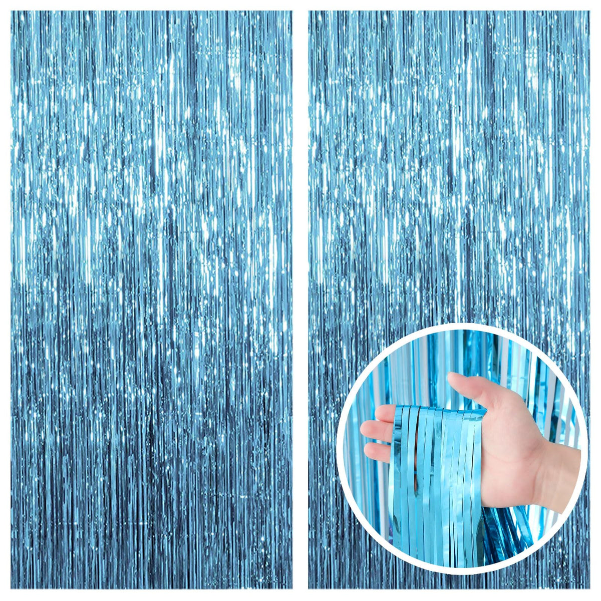 Tinsel Foil Fringe Backdrop Curtains for Party Photo Booths
