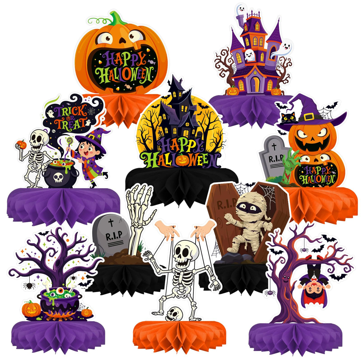 Kids' Birthday Honeycomb Centerpiece Table Decoration Set