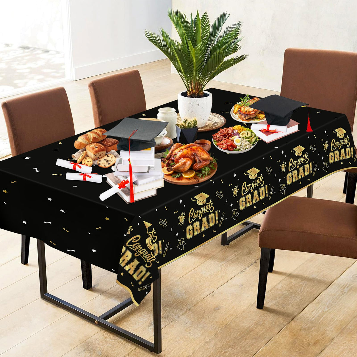 Litmitfu 2-Pack Class of 2026 Graduation Tablecloths