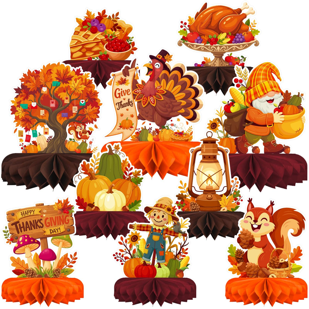 Kids' Birthday Honeycomb Centerpiece Table Decoration Set