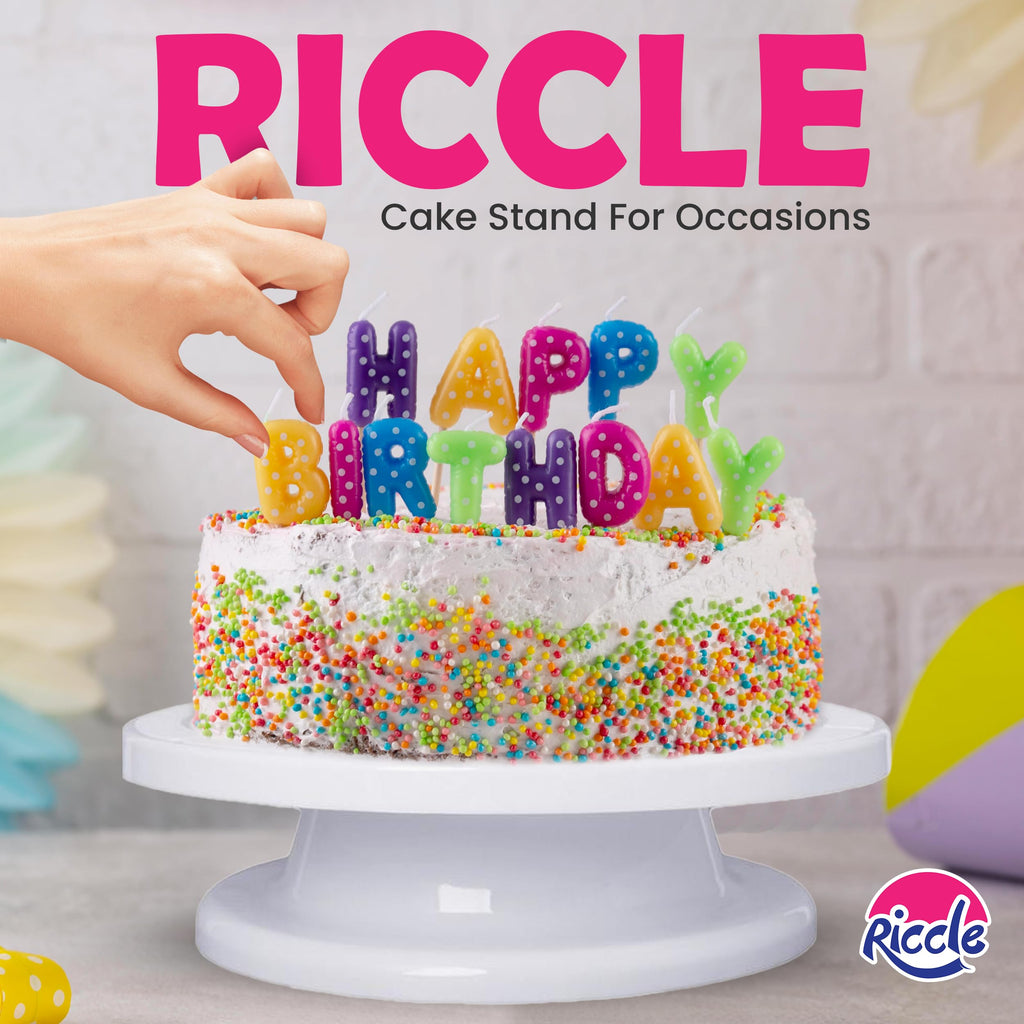 Riccle 88-Piece Cake Decorating Kit with Blue Turntable