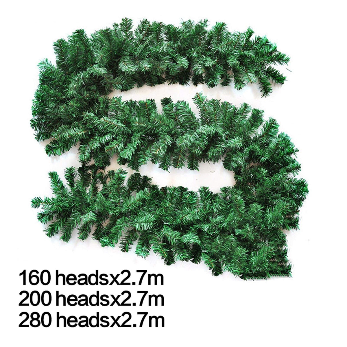 2.7m Green Christmas Garland for Holiday Party Decor