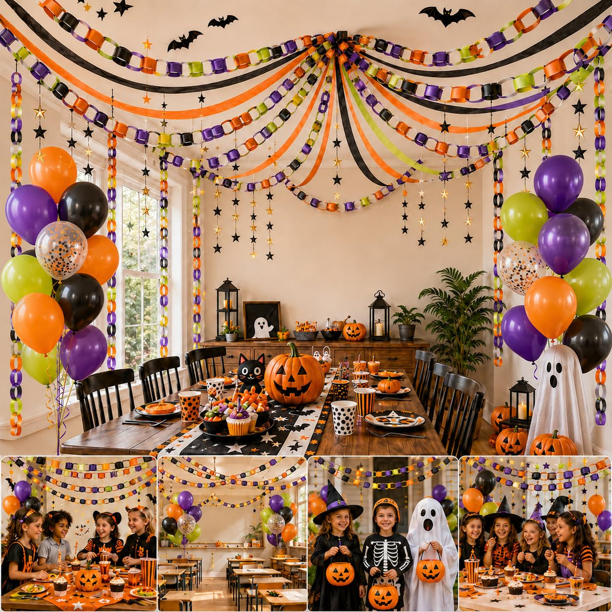 DIY Paper Chain, Streamer, Star Garland & Balloon Kit