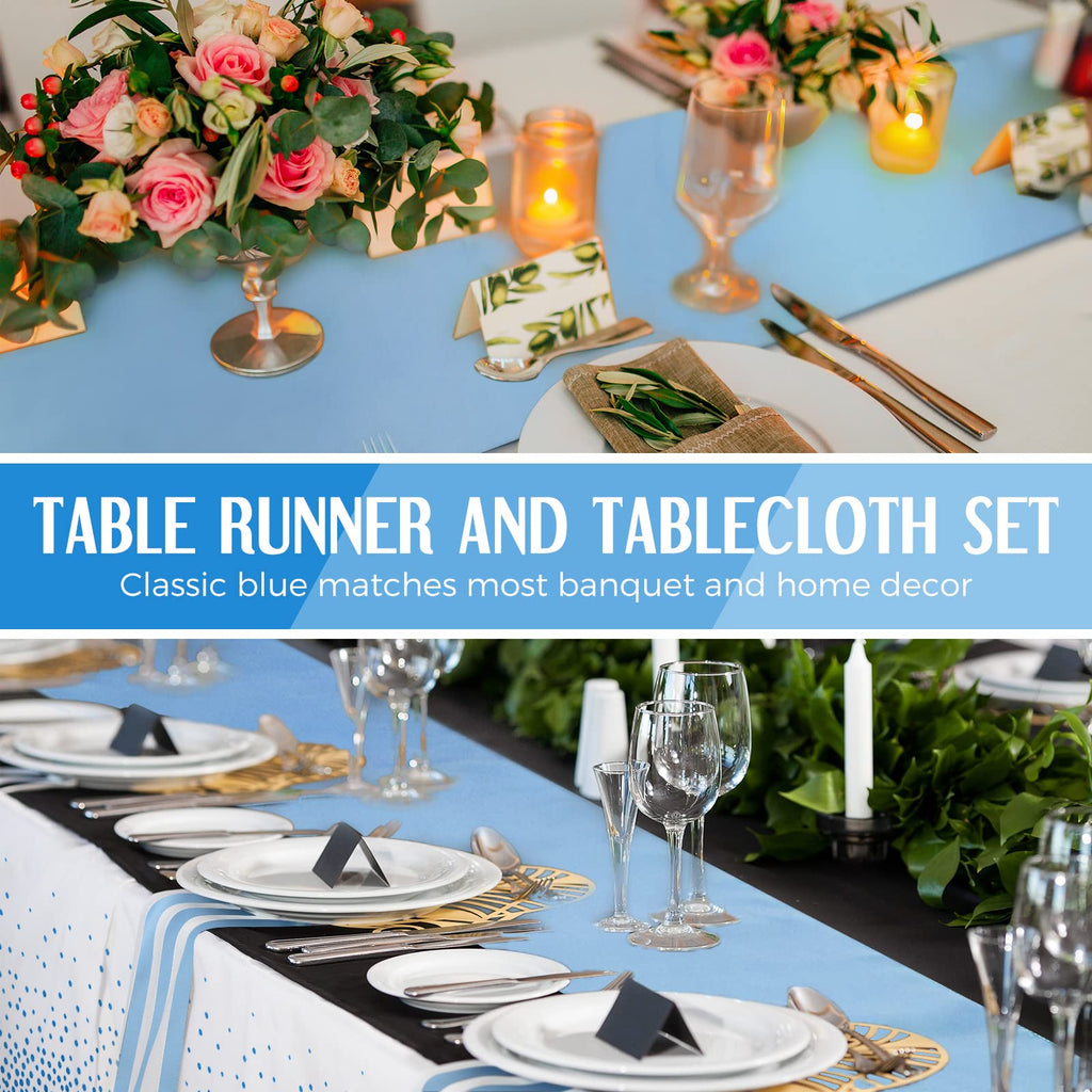 Breling Tablecloths & Table Runner Set for Party Tables
