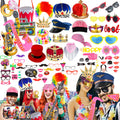 Opulent Photo Booth Props Kit with Hats, Wigs & Glasses