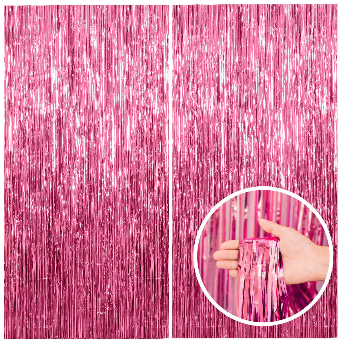 Tinsel Foil Fringe Backdrop Curtains for Party Photo Booths