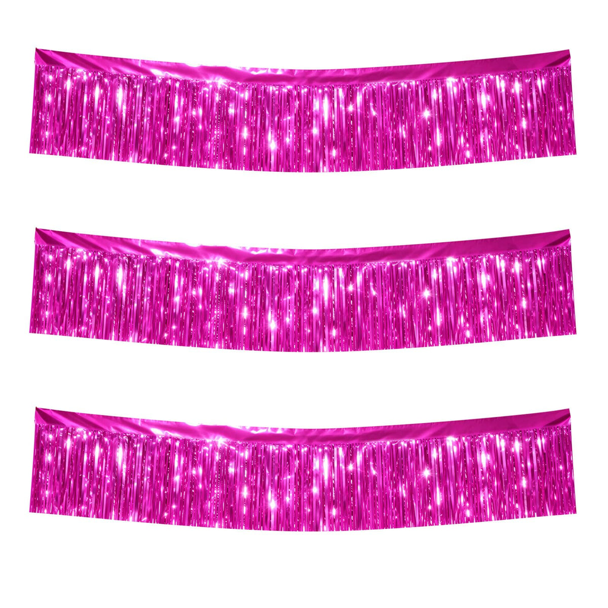 3-Pack 30FT Metallic Foil Fringe Garland Streamers