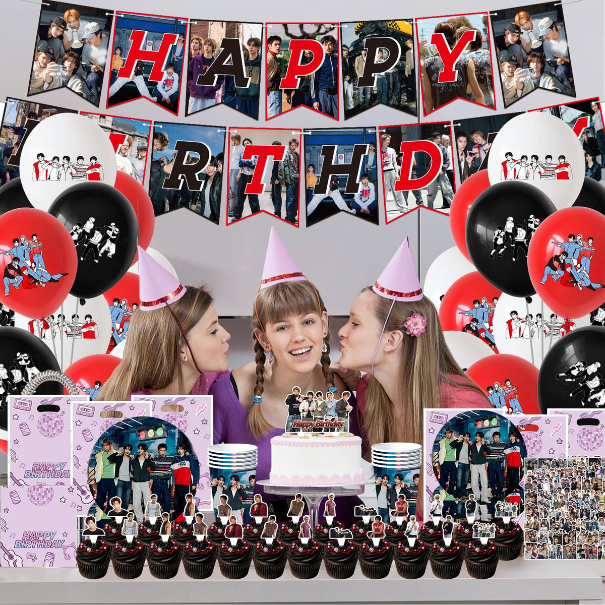 Cooortiis Birthday Cupcake Decorations & Cake Topper Kit