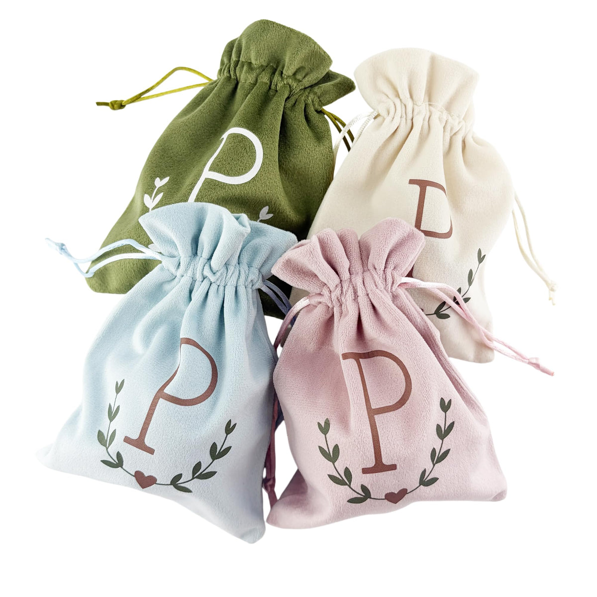 500 Custom Logo Velvet Gift Bags for Weddings & Christmas