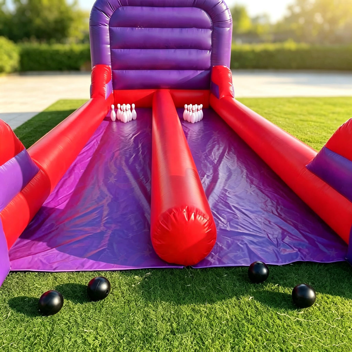 younghome 21FT Inflatable Dual-Lane Bowling Game Set