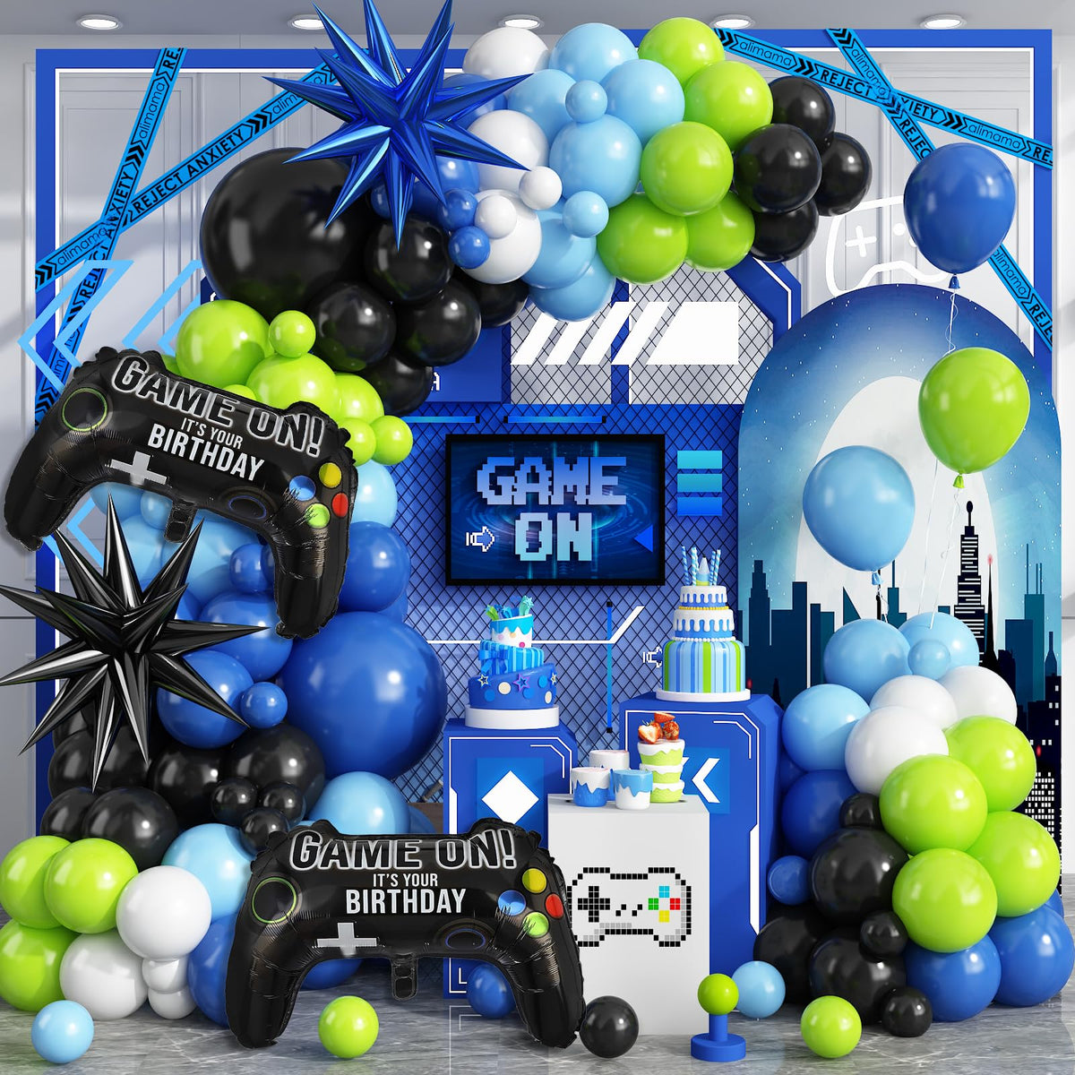 Video Game Balloon Garland Arch Kit with Controller Balloons