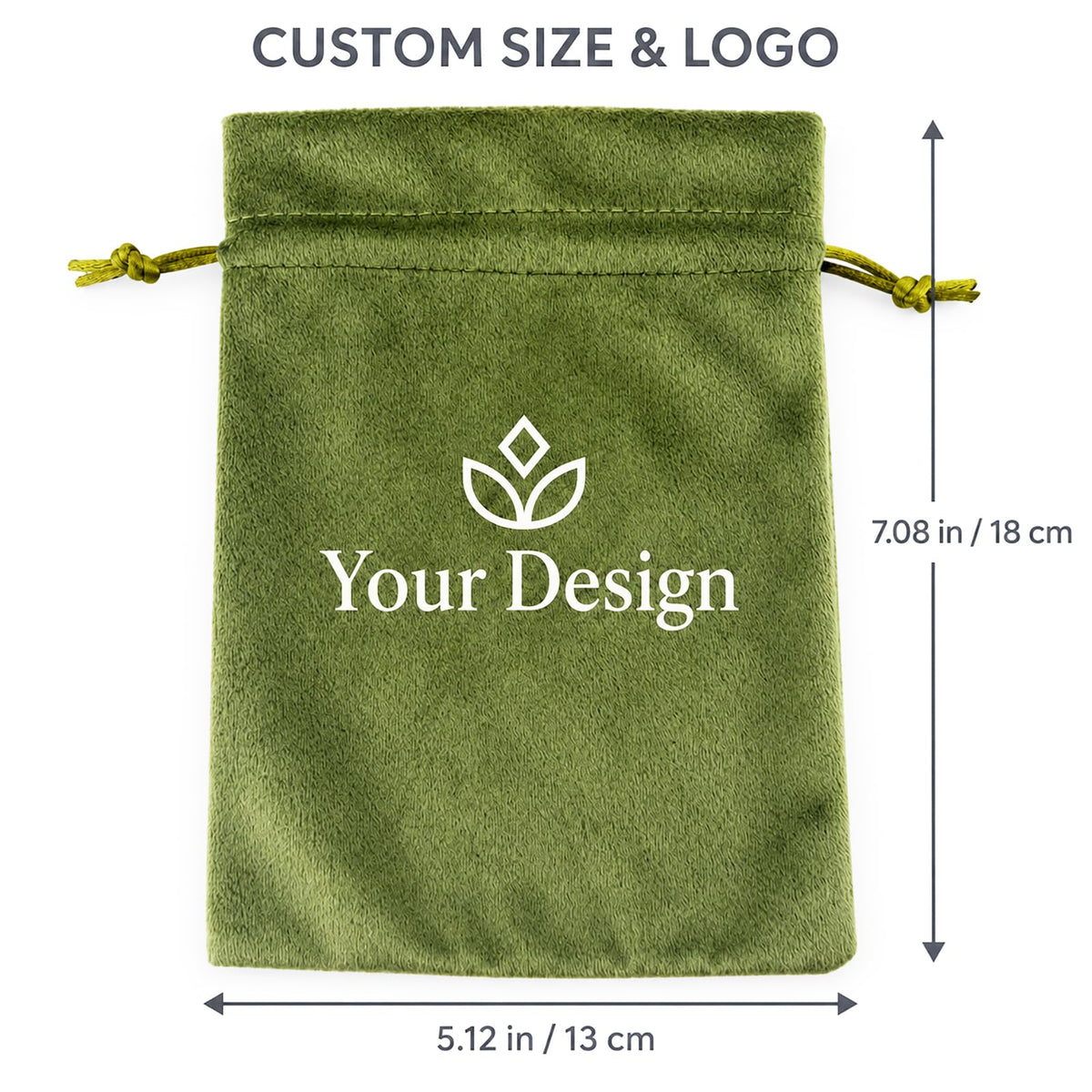 500 Custom Logo Velvet Gift Bags for Weddings & Christmas