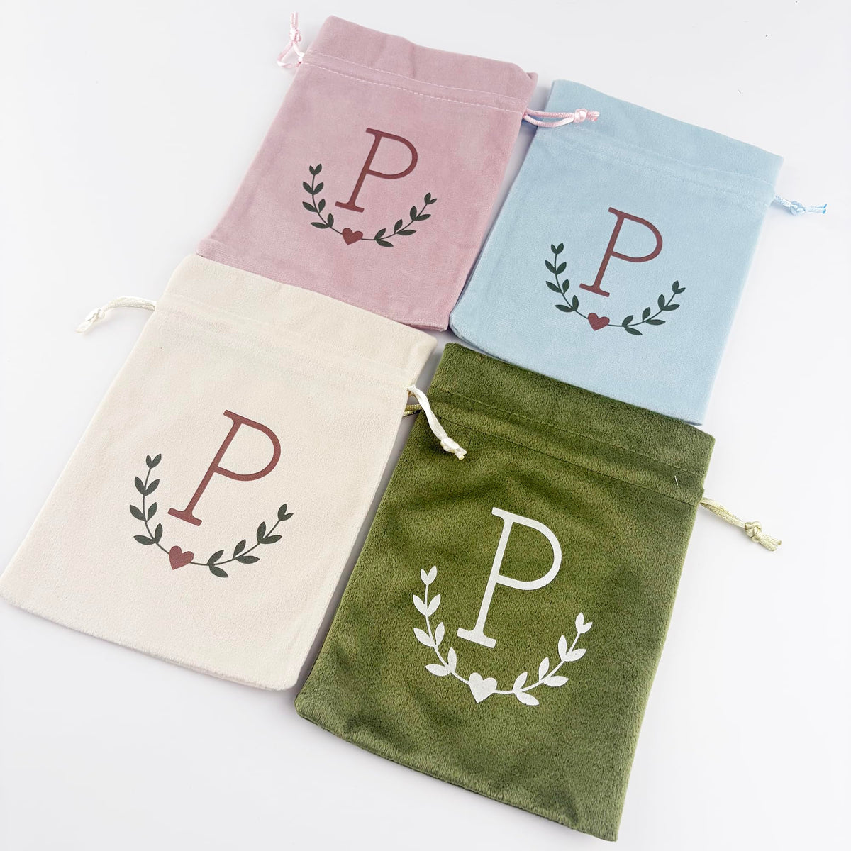500 Custom Logo Velvet Gift Bags for Weddings & Christmas