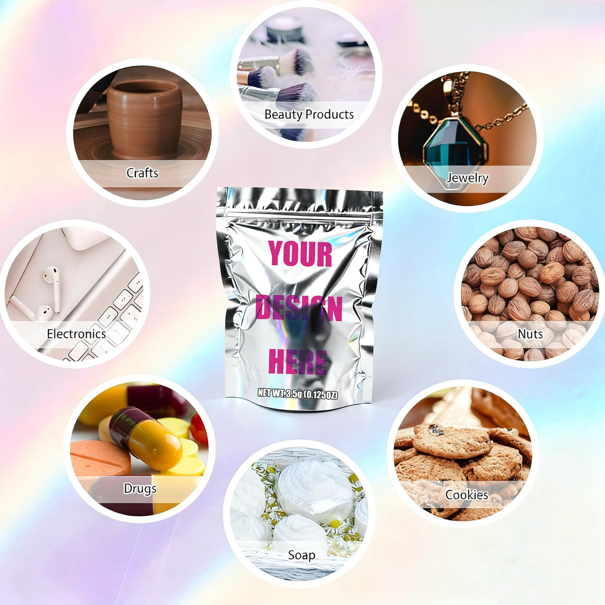 PAOFAM 3.5g Custom Resealable Mylar Bags & Gift Boxes
