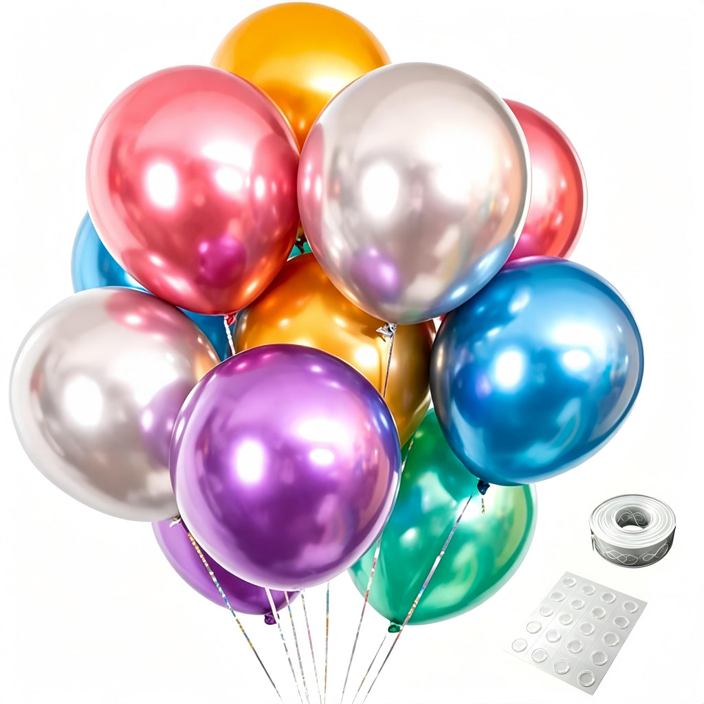 100-Pack 12-Inch Metallic Rose Gold Balloons for Parties