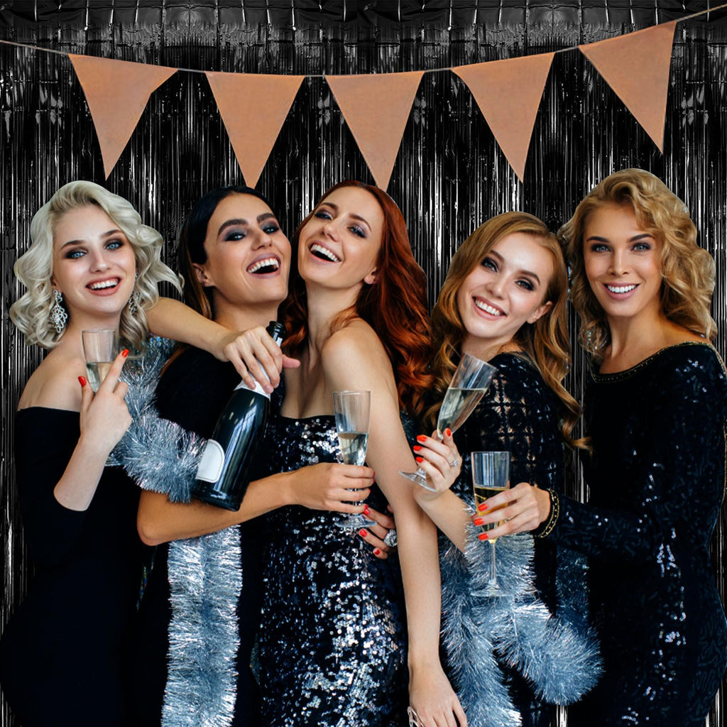 Tinsel Foil Fringe Backdrop Curtains for Party Photo Booths