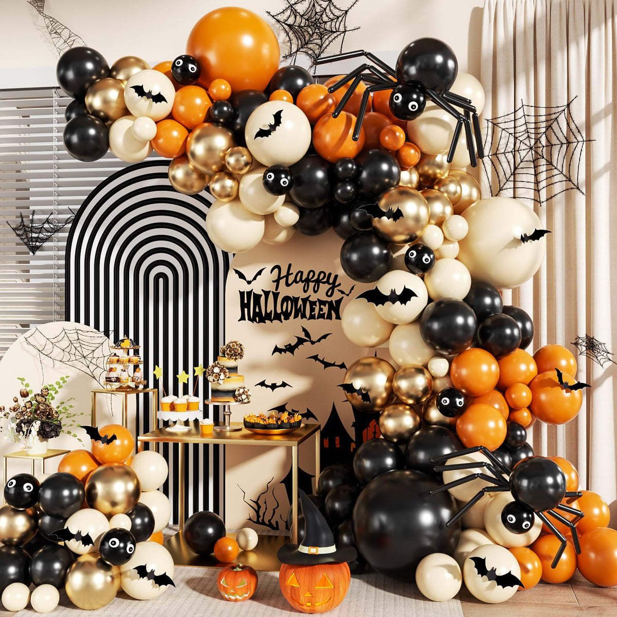 140-Piece Confetti & Star Balloon Garland Arch Kit